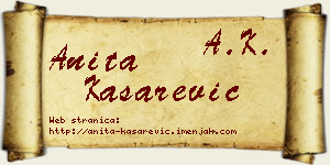 Anita Kašarević vizit kartica
